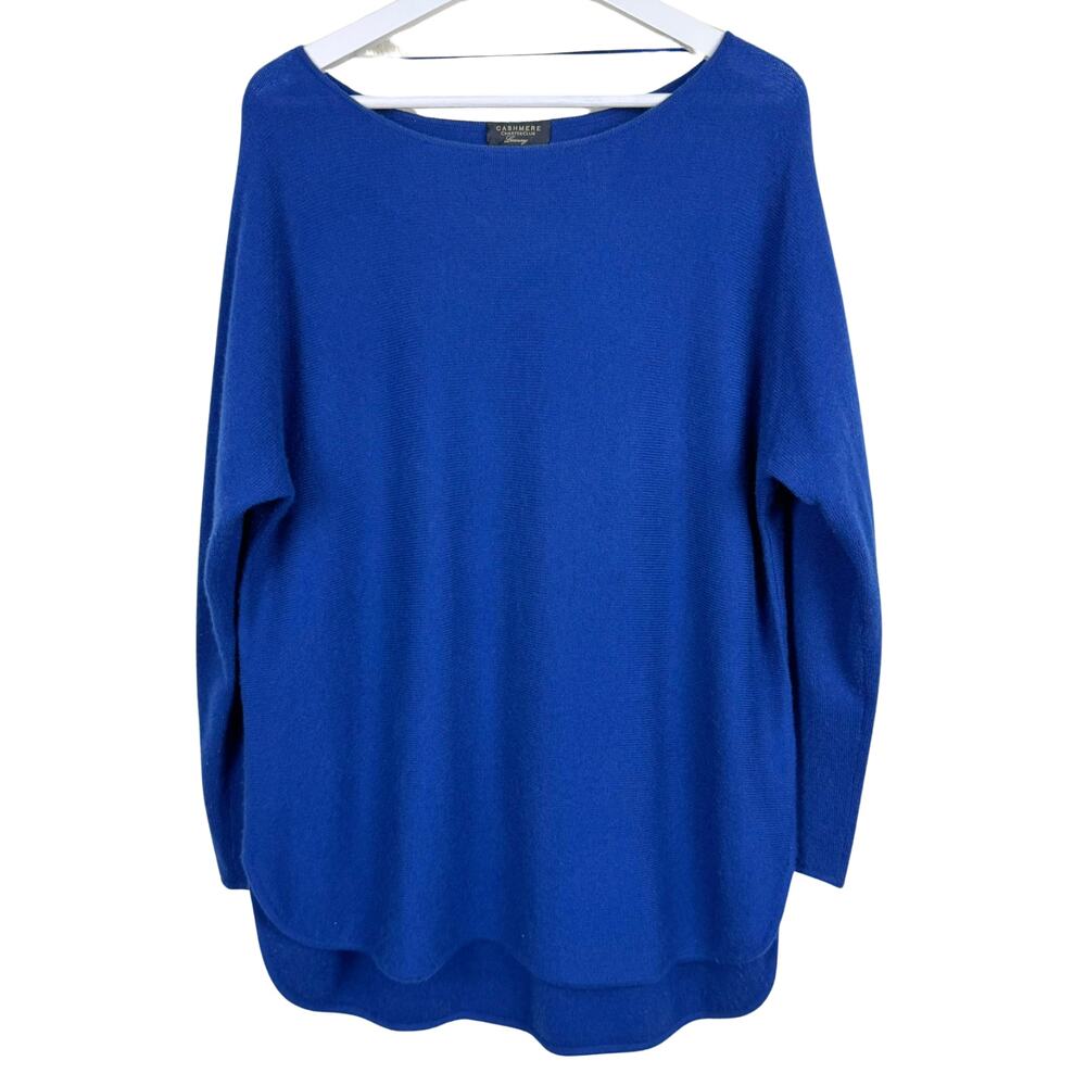 Charter Club Luxury Cashmere Blue Long Sleeve Top Pullover Women's L